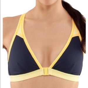 Lululemon Lime Green Front Clip Sports Bra